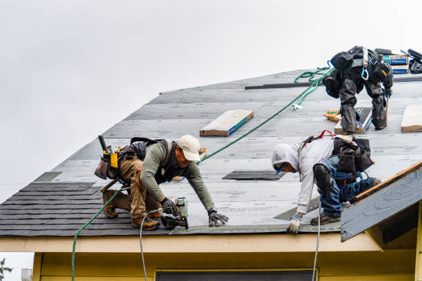 Professional Gutter Installation technician working in Reubens, ID
